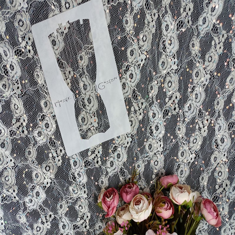 Sequin Women's Lace Trim Lace Fabric for Women's Wear Wholesale Suppli 7